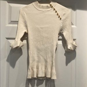 International concepts cream rubbed sweater XL
